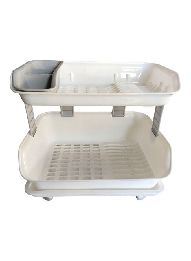 Khurshid Plastics Deloux Plastic Dish Rack From Khorshed Plast - White - Image 1